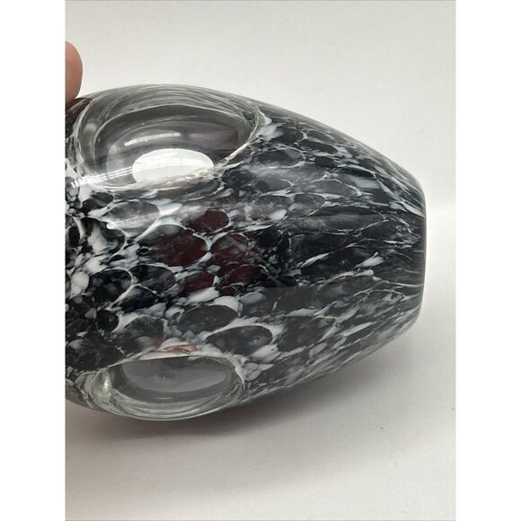 Vtg Smoke Amethyst Tear Drop Blown Glass 3 Window Perfume Bottle - Picture 8 of 10